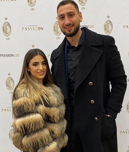 Alessia Elefante with her fiancé Gianluigi Donnarumma.